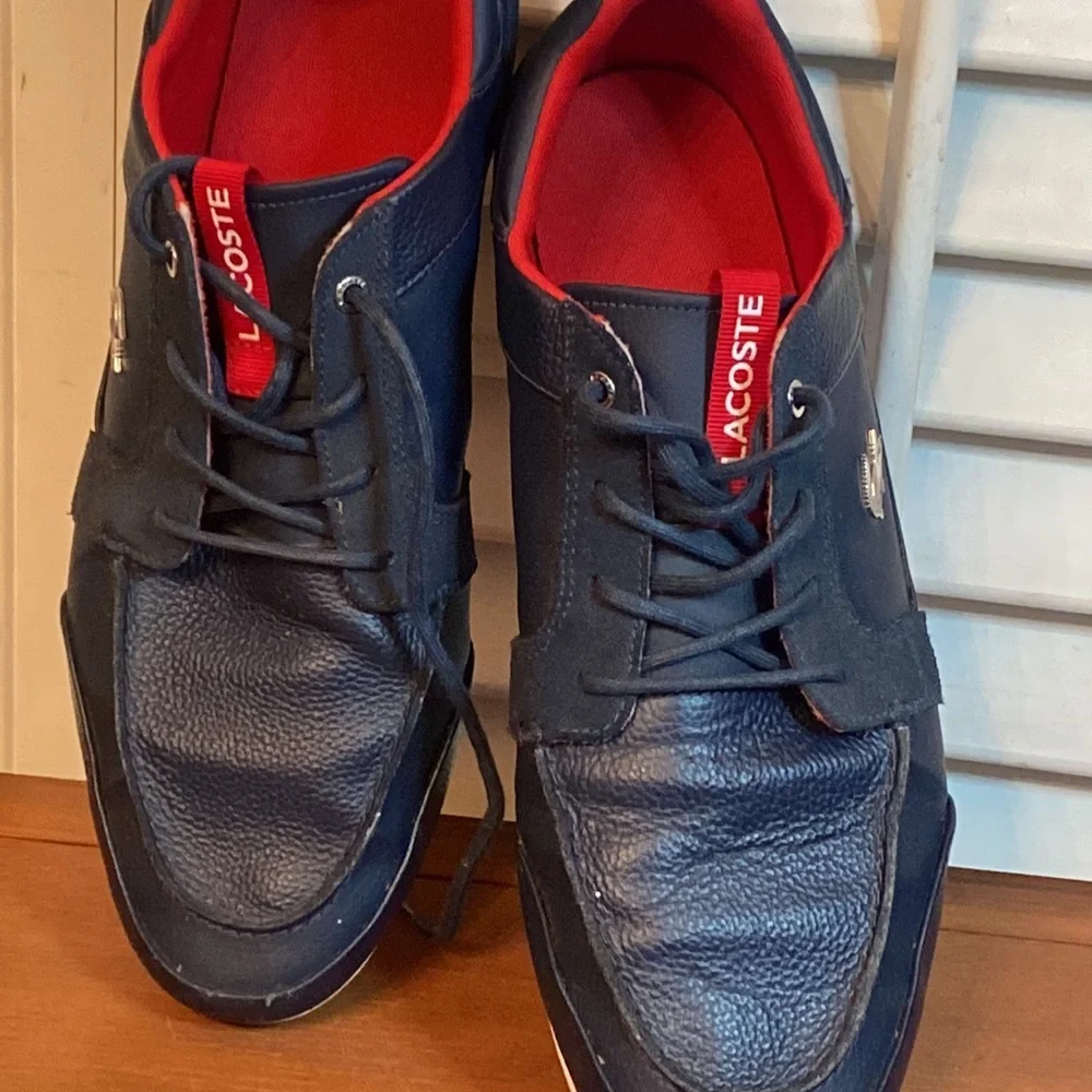 Lacoste Mens Leather Boat Shoes